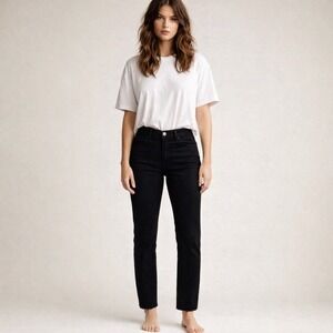 Imogene + Willie Sophie Black High Rise Straight Leg Jeans Sz 27